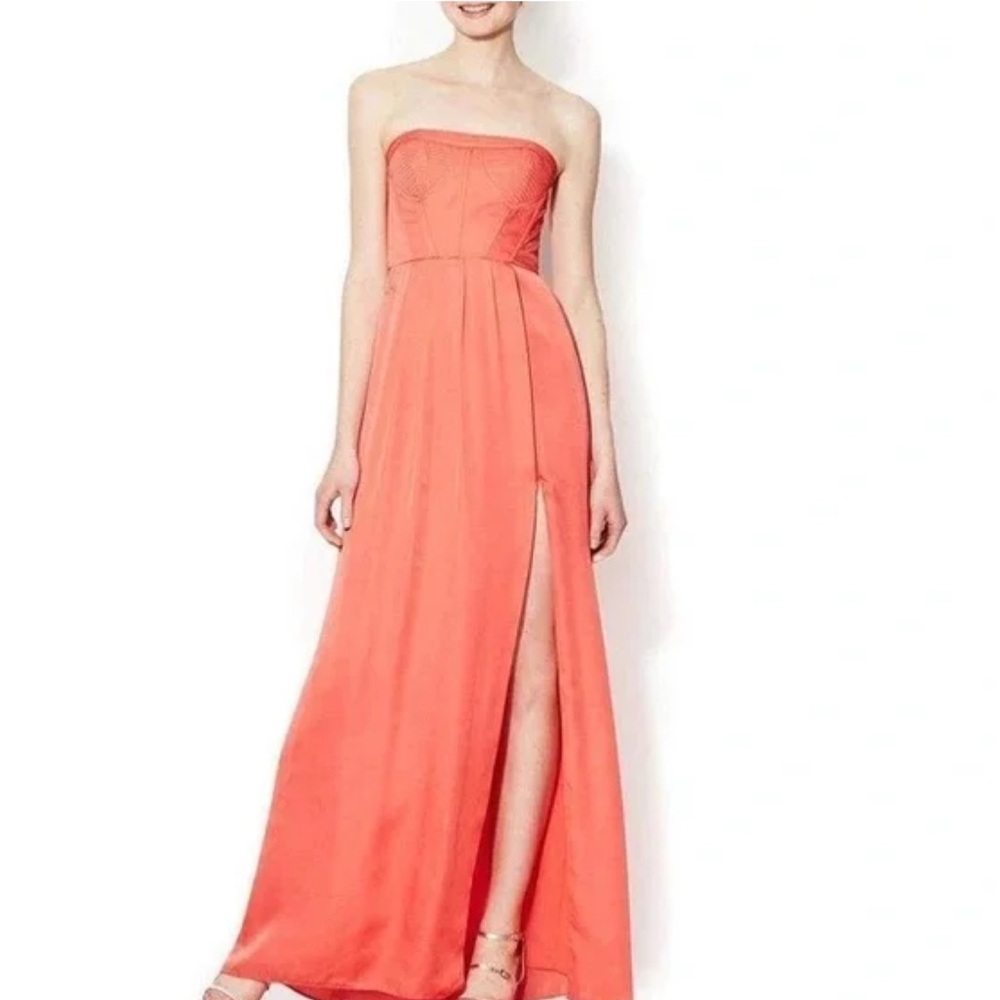 BCBG CORAL COCKTAILS STRAPLESS DRESS SIZE 8